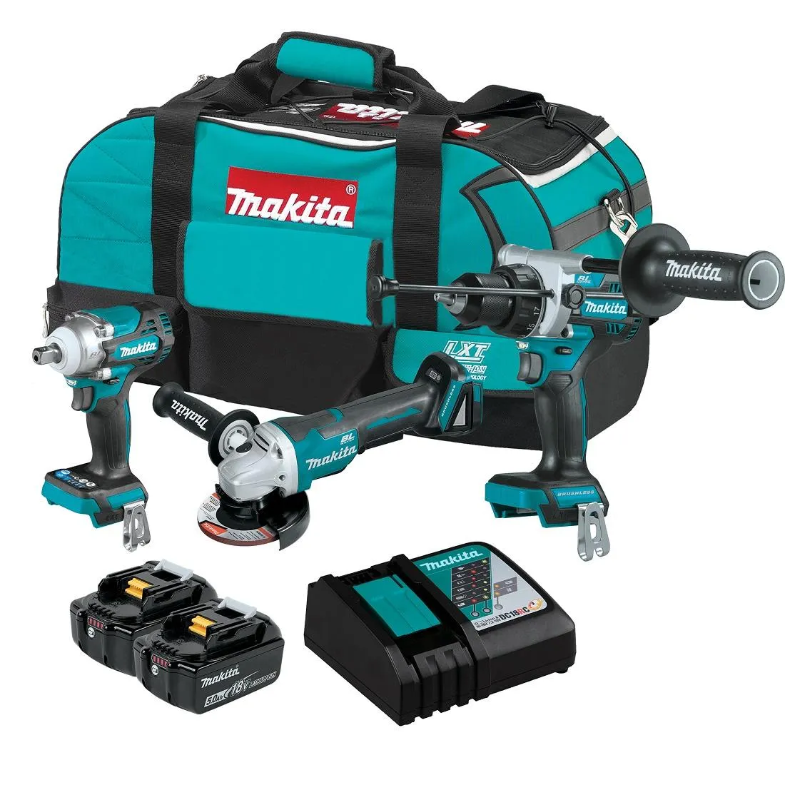 18V LXT 3-Piece Hammer Drill / Impact Wrench / Angle Grinder Kit DLX3158TX1