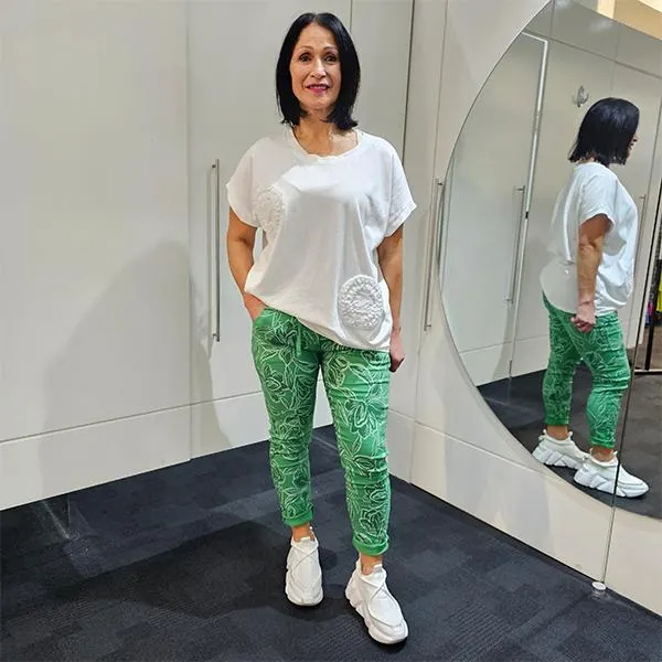 Floral Magic Pants Emerald