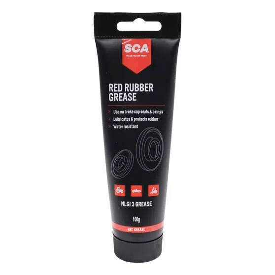 SCA Red Rubber Grease Tube 100g