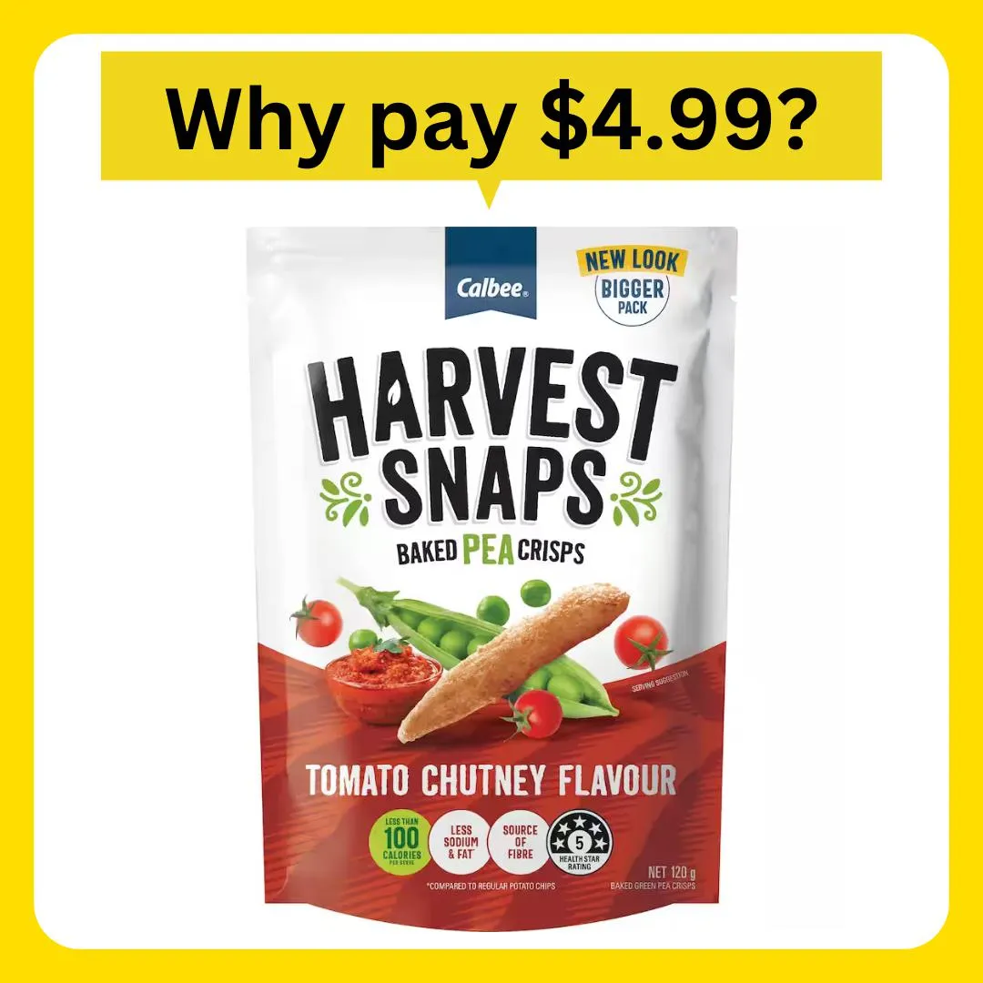 Harvest Snaps Baked Pea Crisps Tomato Chutney 120g