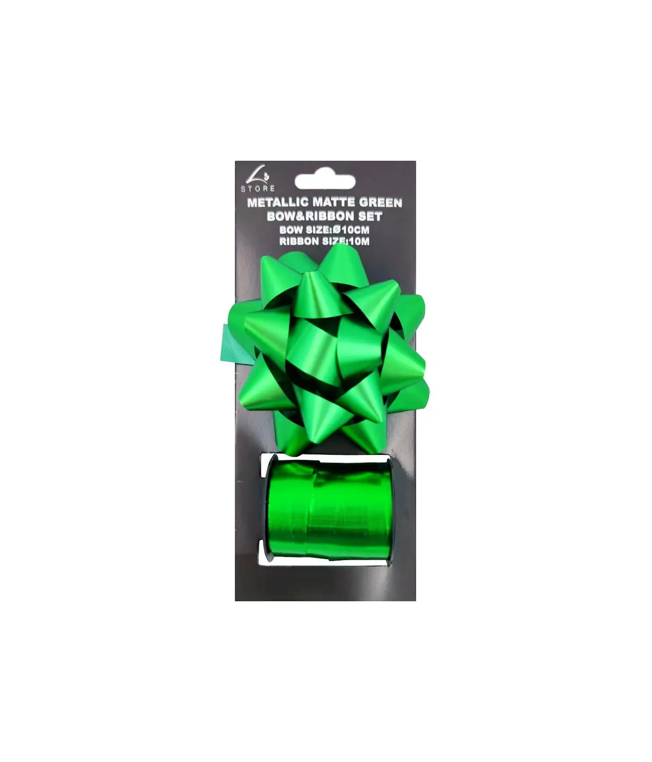 Green Matte Gift Bow & Ribbon Set