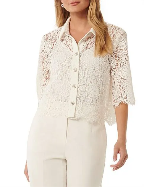 ILAH LACE CROP SHIRT