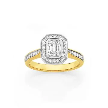 9ct, Diamond Ring TDW=.50ct