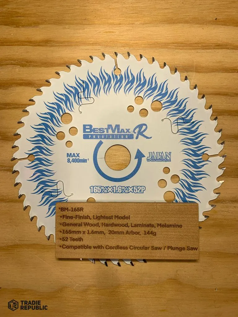 Chippie Chop Tip Saws Skilly Blade 165 x 1.6mm 52T Fine Wood