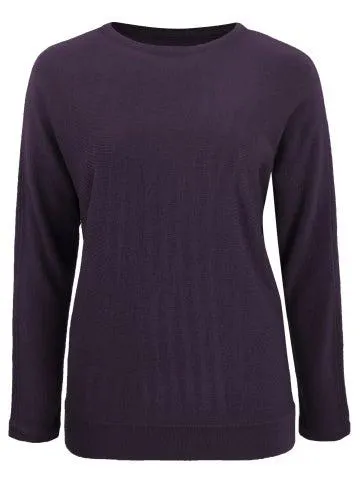 Women's Supersoft Batwing Jumper in Plum