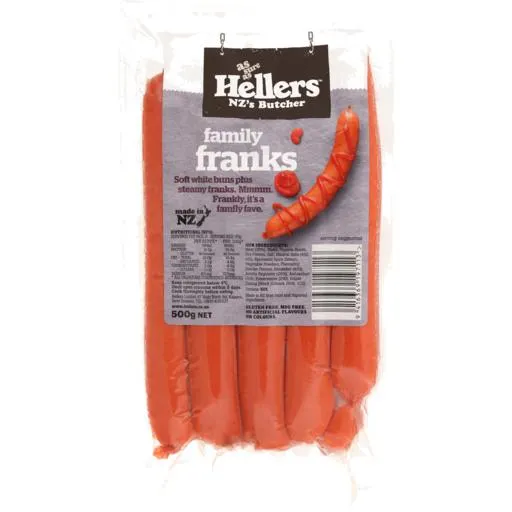Hellers Family Franks 500g