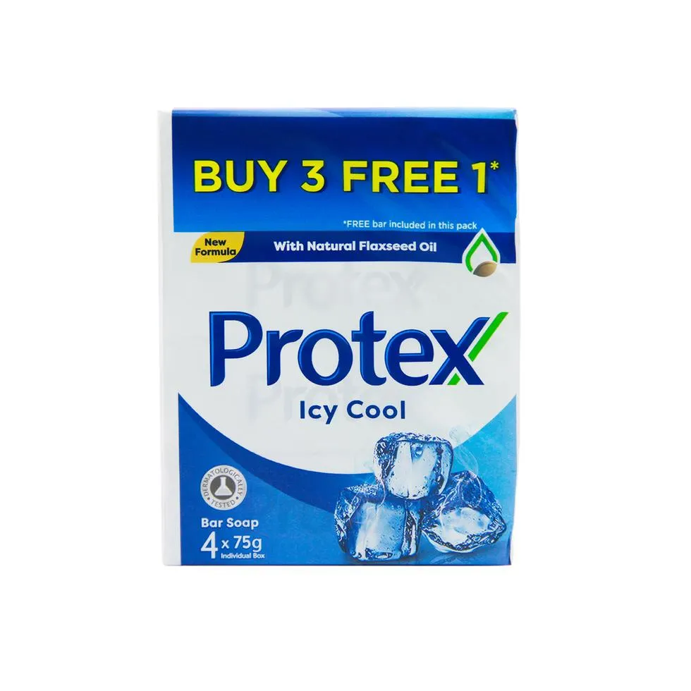 Protex Bar Soap Icy 75g 4pk