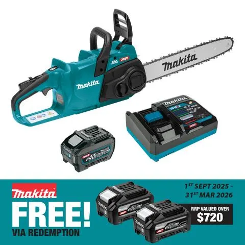 Makita XGT Cordless Chainsaw Brushless 400mm 40V 5Ah