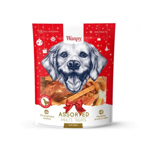 Wanpy Christmas Assorted Dog Treats 300g
