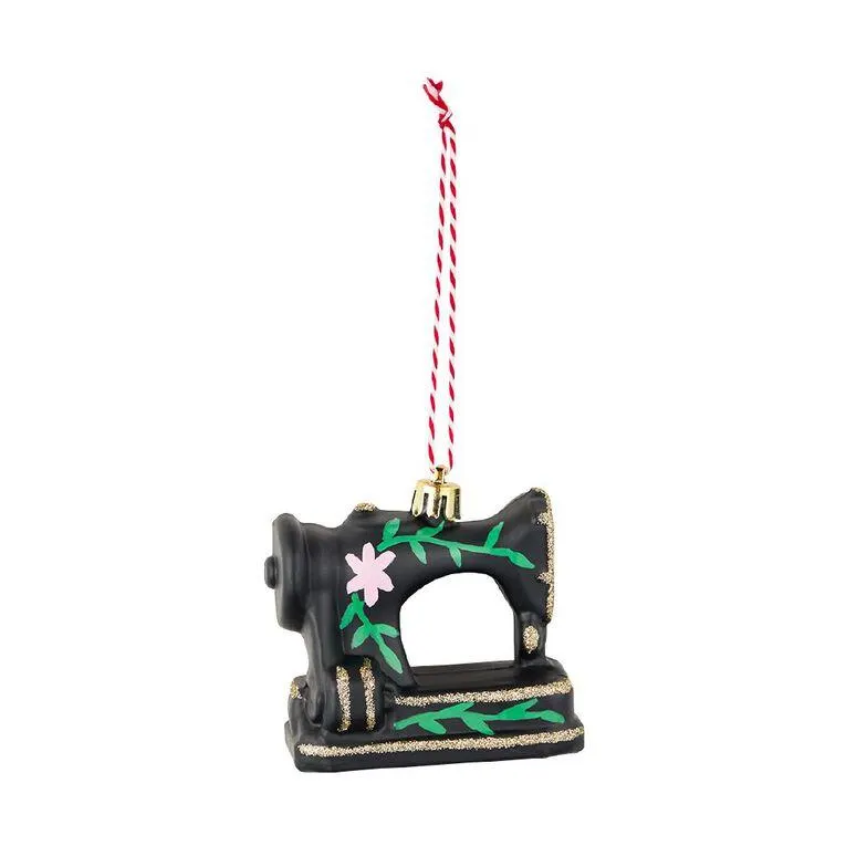 Wonderland Fun Festive Sewing Machine 7cm Christmas Tree Decoration