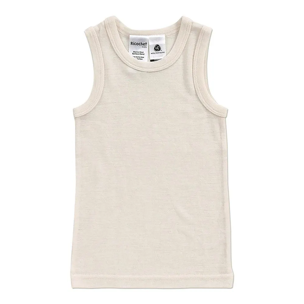  Ricochet Merino Kids Merino Bamboo Vest Winter White