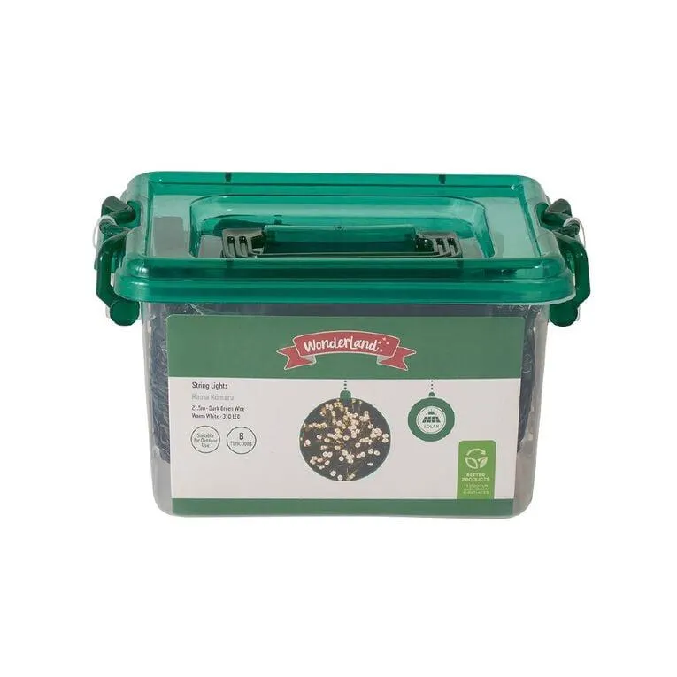 Wonderland Christmas Solar String Lights Warm White 27.5m