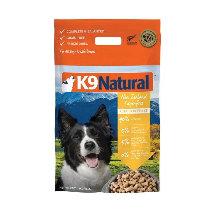 K9 Natural Freeze Dried Chicken Dog Food 1.8kg