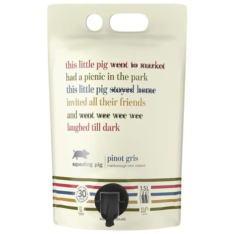 Squealing Pig Pinot Gris 1.5L Bagnum