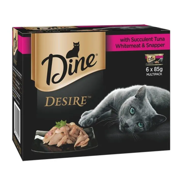 Dine Desire Succulent Tuna Whitemeat & Snapper 85g 6 Pack