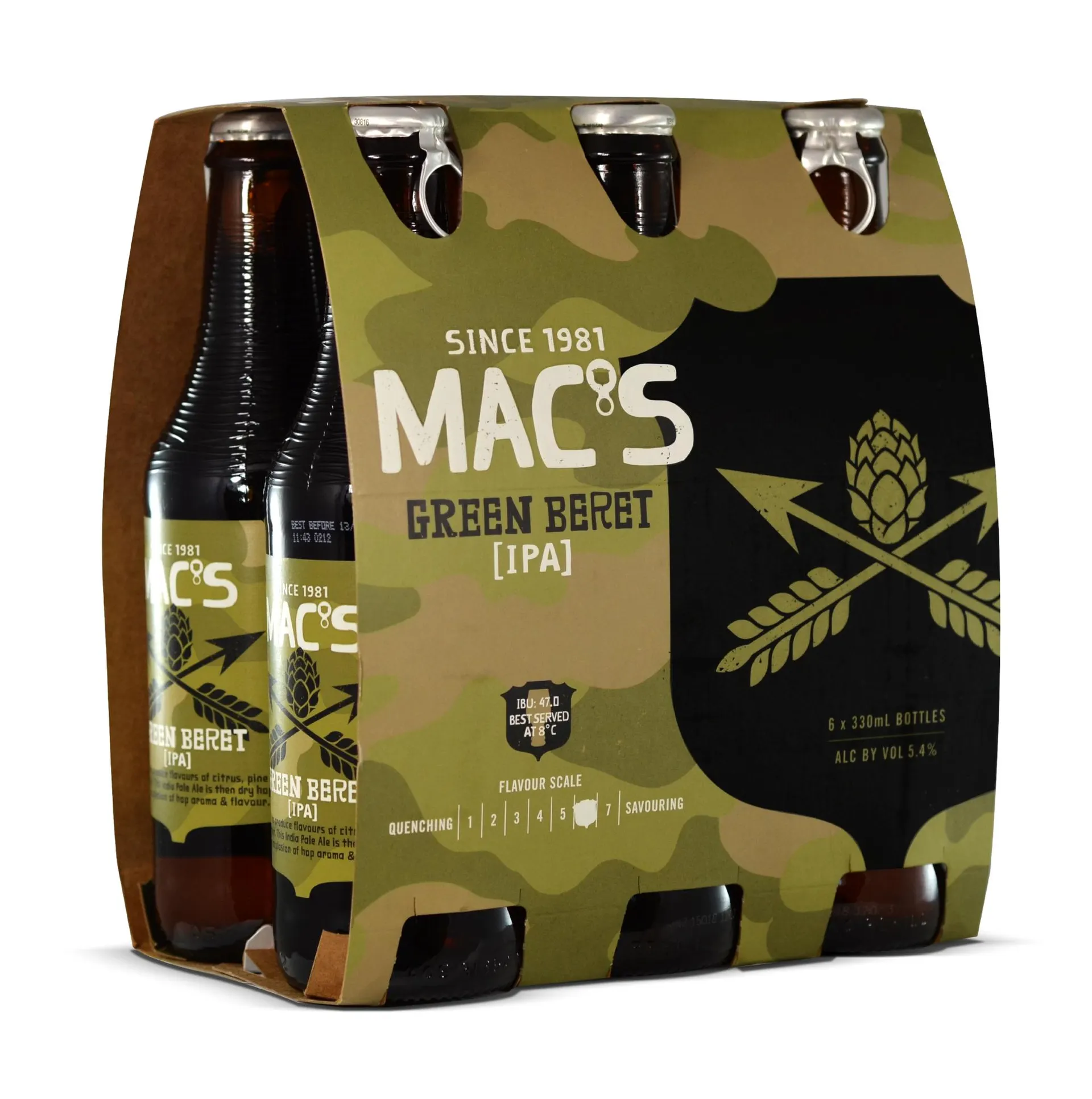 Macs Green Beret 330ml Bottle 6pk