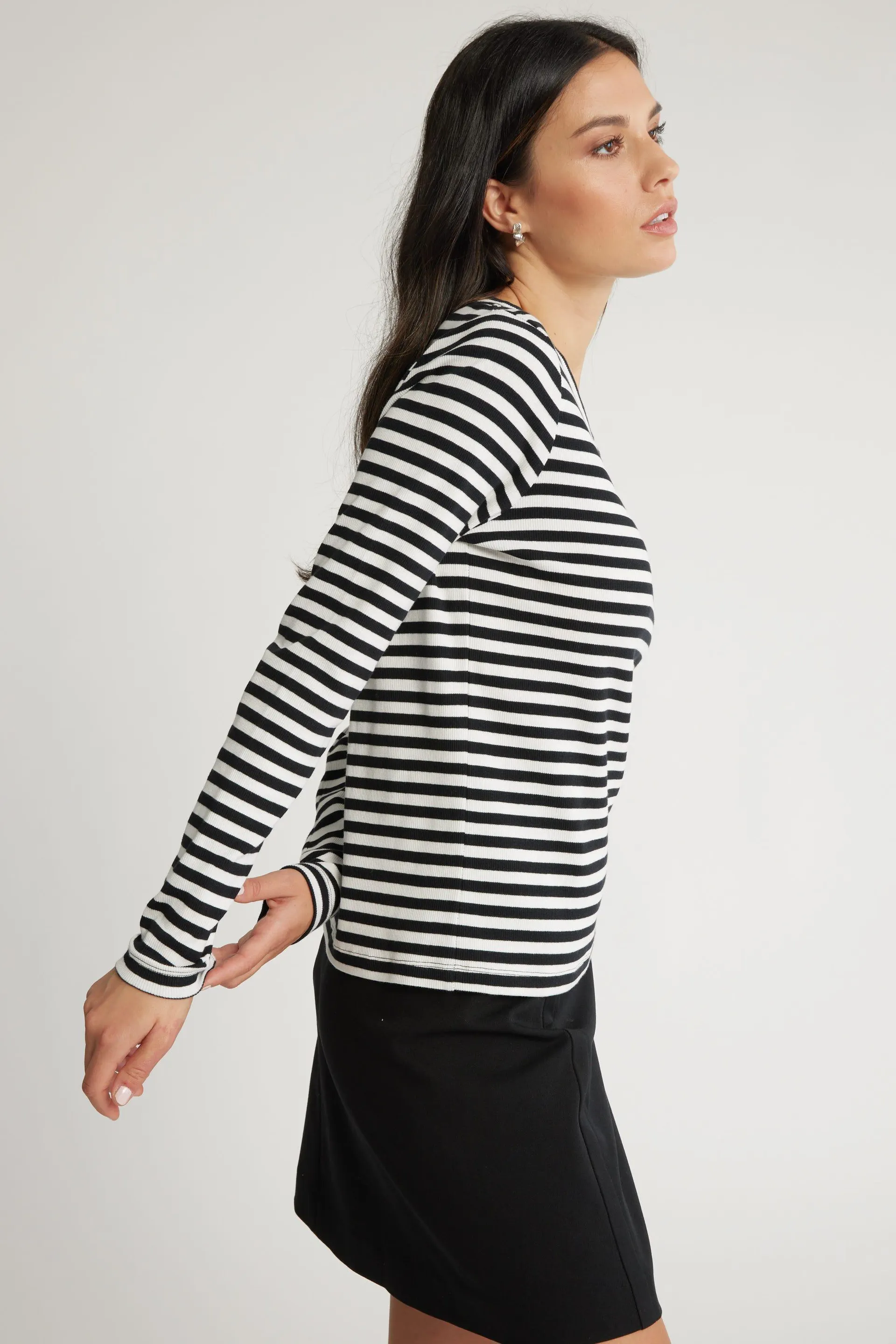 George Cotton Rib Long Sleeve Tee