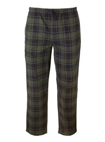 Men's Flannel PJ Pants in Khaki/black
