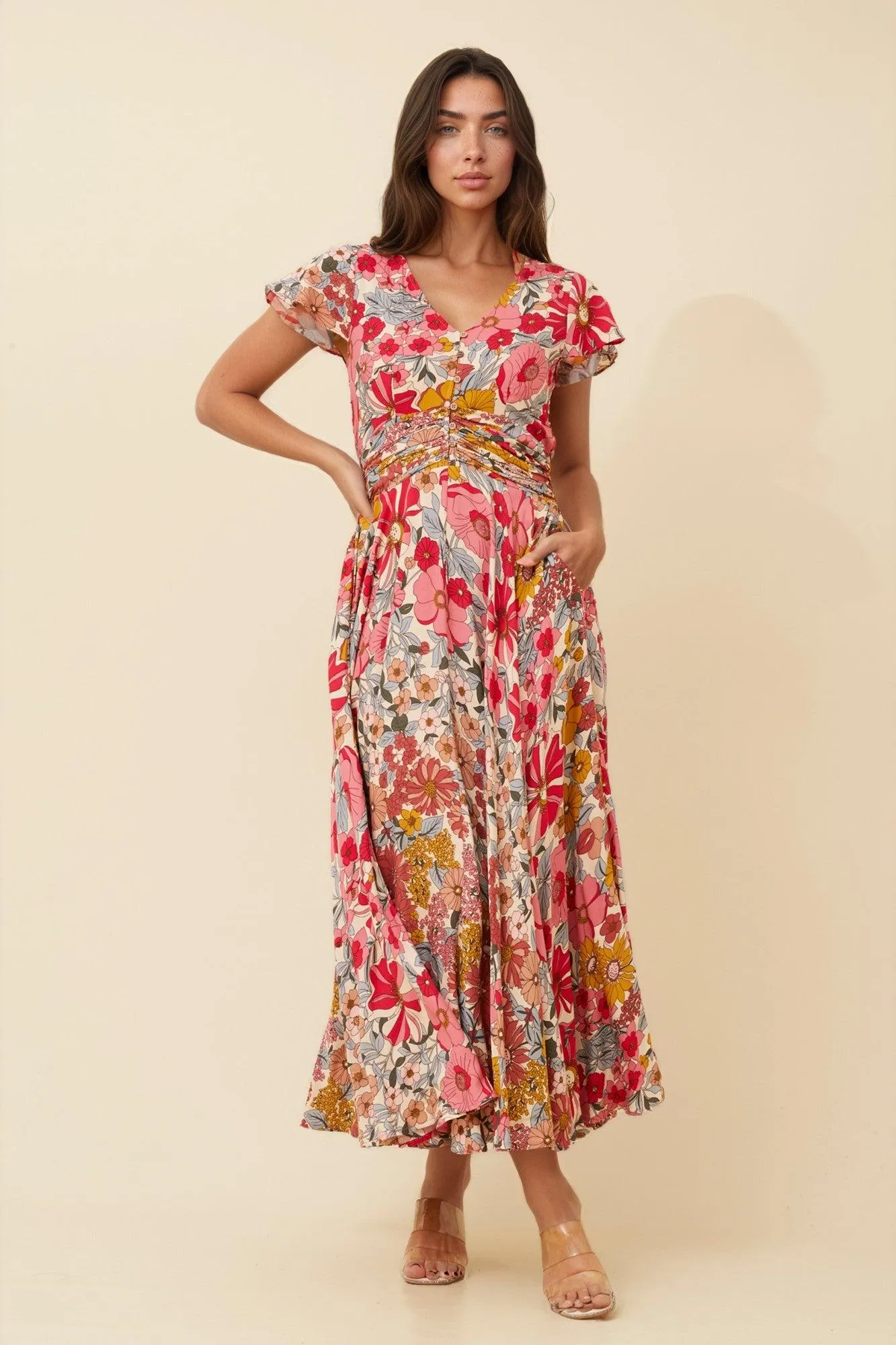 MALIBU FLORAL MAXI DRESS