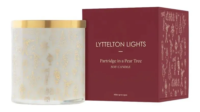 Lyttelton Lights 850g Scented Candle - Williams Pear and Pine (Christmas Limited Edition)