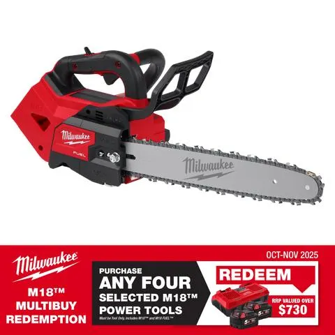 Milwaukee M18 FUEL Chainsaw Top Handle 14in 18v - Bare Tool