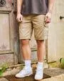 Legion Regular Fit Cargo Shorts in Tan