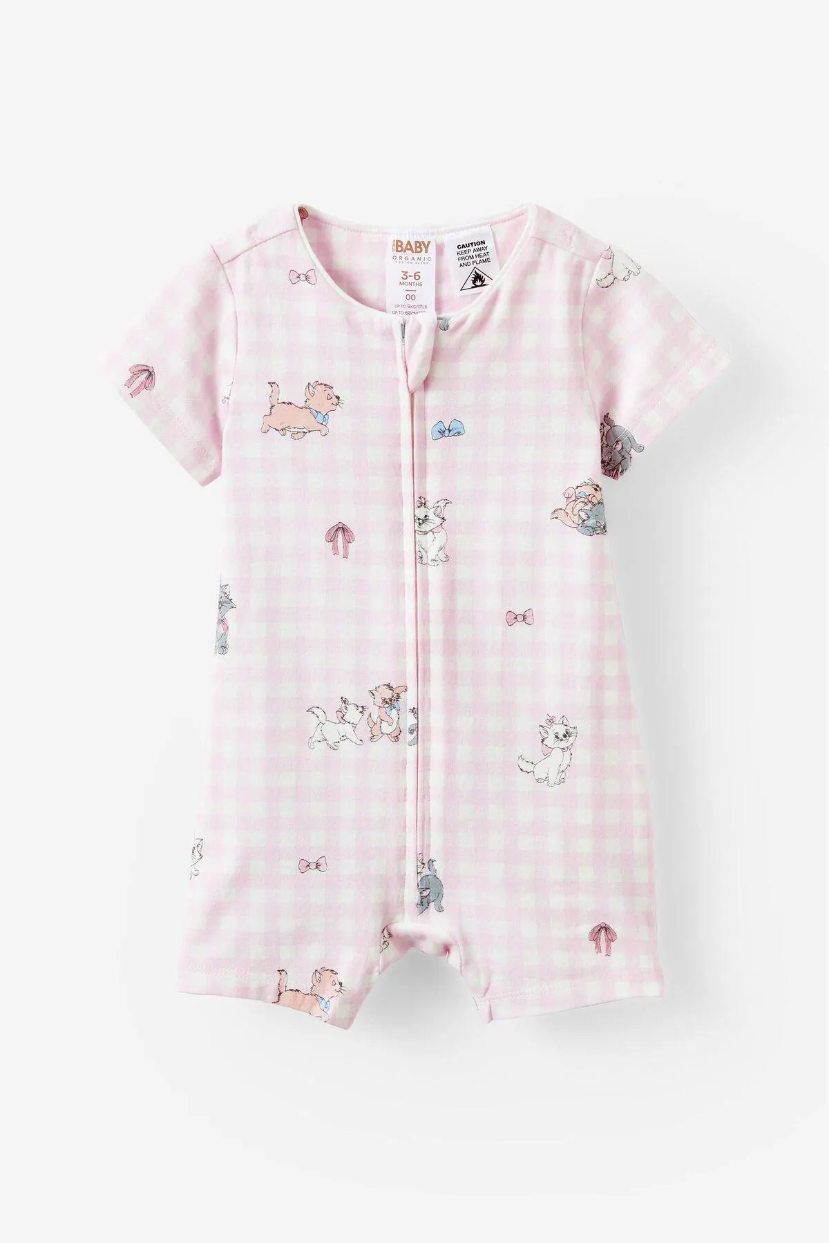 The Aristocats Short Sleeve Zip Romper