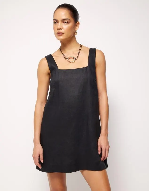 Ivy Linen Trapeze Mini Dress