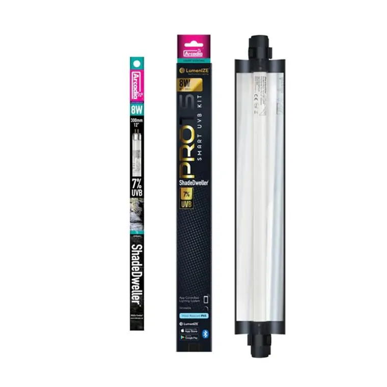 Arcadia LumenIZE Pro T5 UVB Kit, ShadeDweller 7% UV-B, 8 Watt