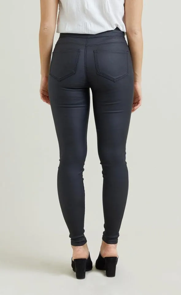 High Rise Matte Coated Skinnys