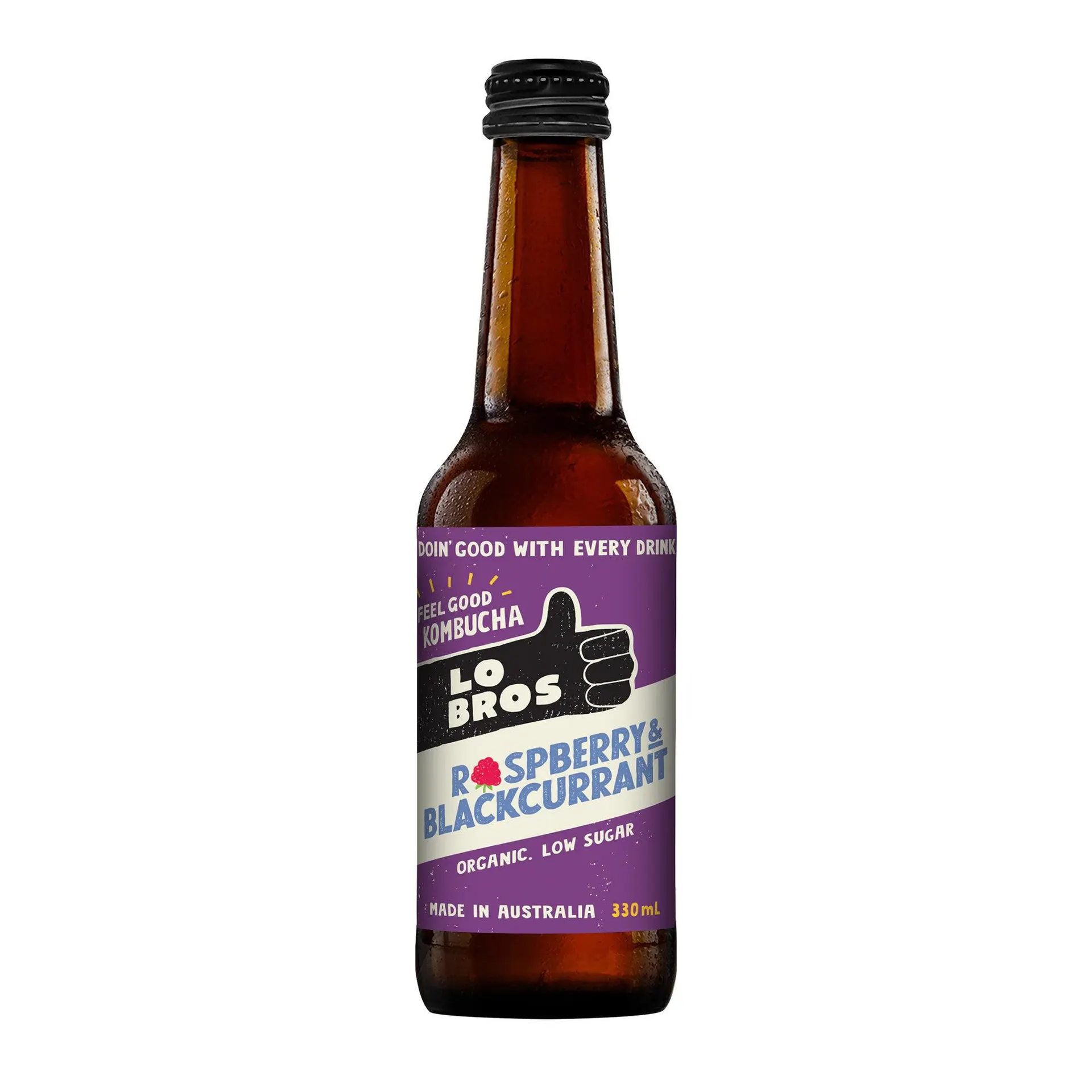Lo Bros Kombucha Raspberry & Blackcurrant 330ml
