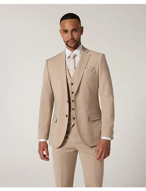 Slim Stretch Wool Blend Tailored Jacket