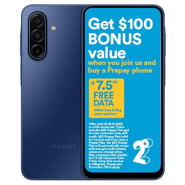 Samsung Galaxy A17 5G 128GB with 2degrees Sim Bundle - Blue