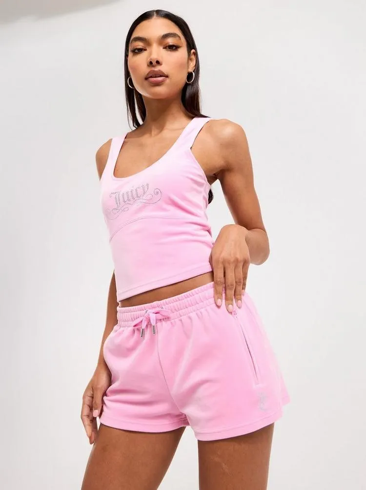 JUICY COUTURE Velour Diamante Shorts