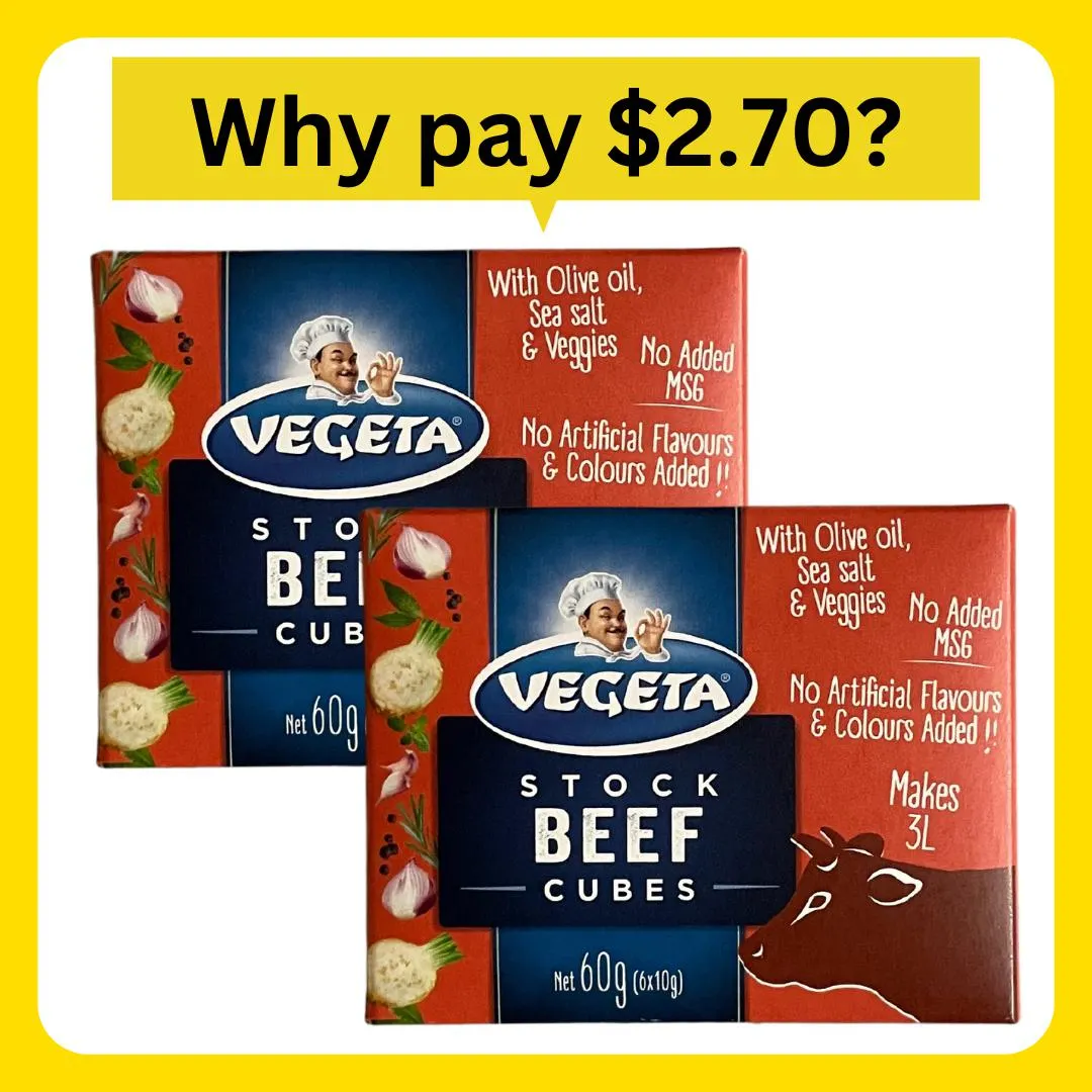 Vegeta Beef Stock Cubes 6pk 60g