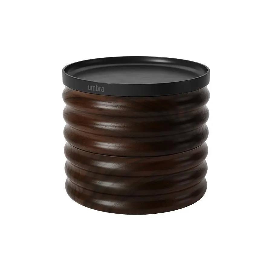 Umbra Tesora Wood Jewellery Box Black/Walnut