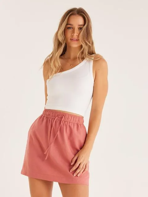 Kirra Linen Blend Mini Skirt