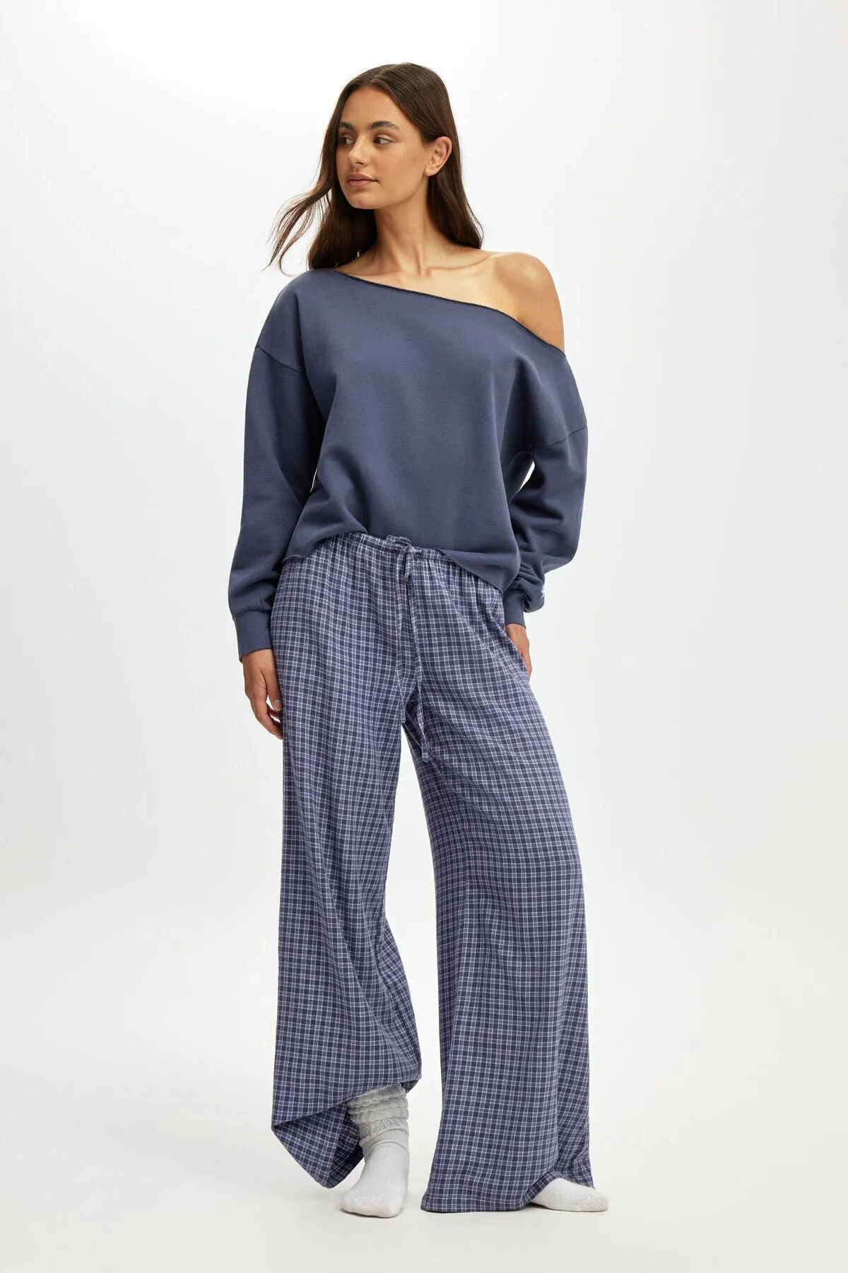 Cloud Soft Flannel Wide Leg Pant
