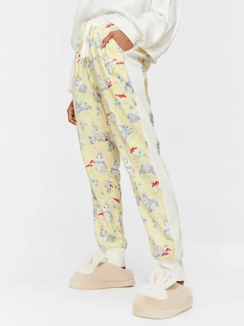 Garden Bunny Bamboo Flannelette Cuff Pj Pant