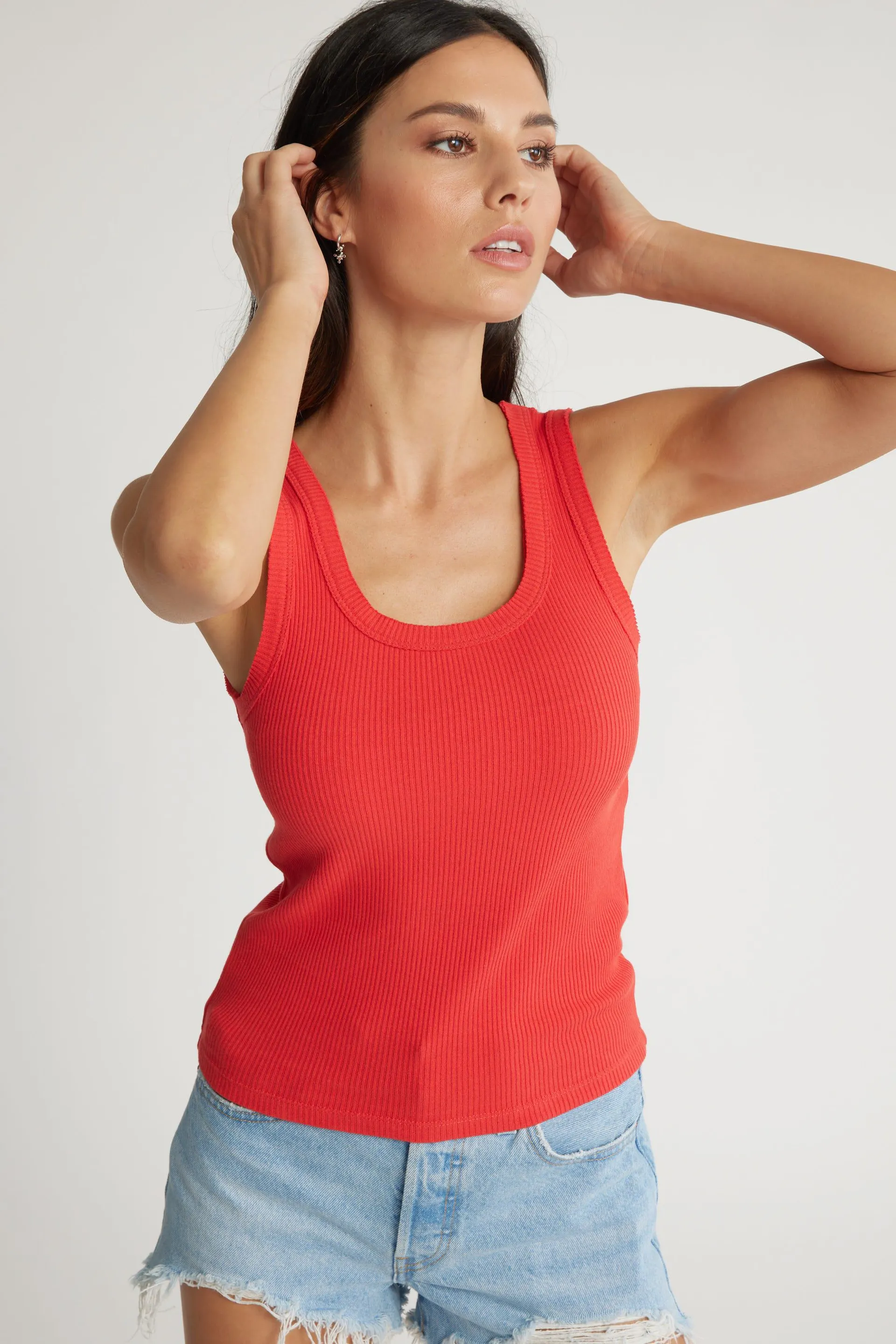 Sophie Organic Cotton Ribbed Tank