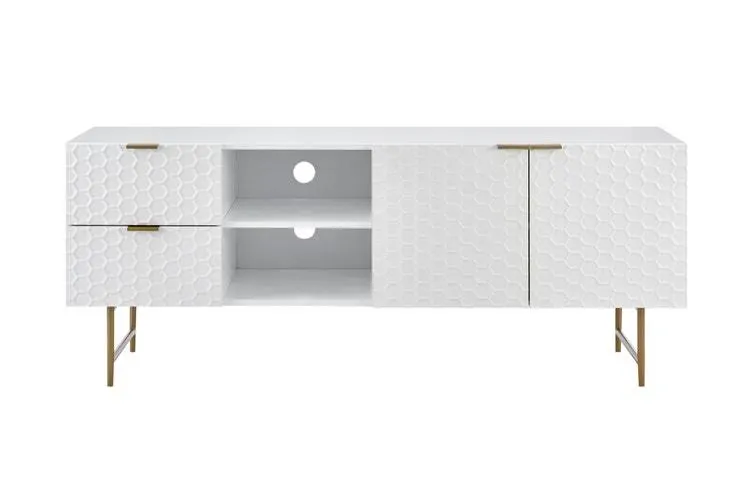 Shangri-La Honeycomb Entertainment Unit (White)