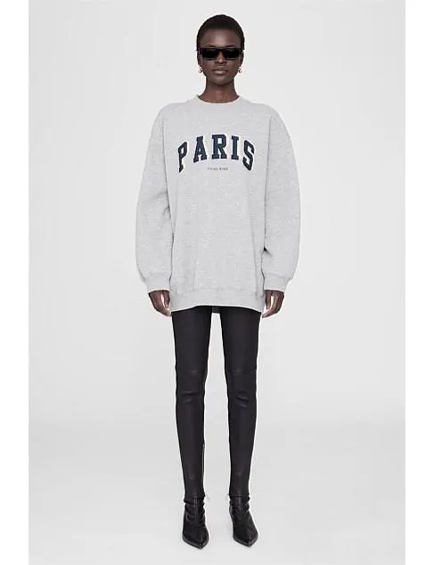 TYLER OVERSIZED SWEATSHIRT PARIS HEATHER GREY