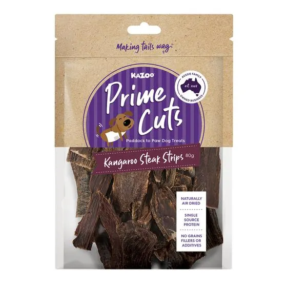 Kazoo Prime Cuts Kangaroo Steak Strips 80g