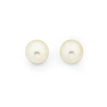 Sterling Silver Freshwater 7-7.5mm Pearl Studs