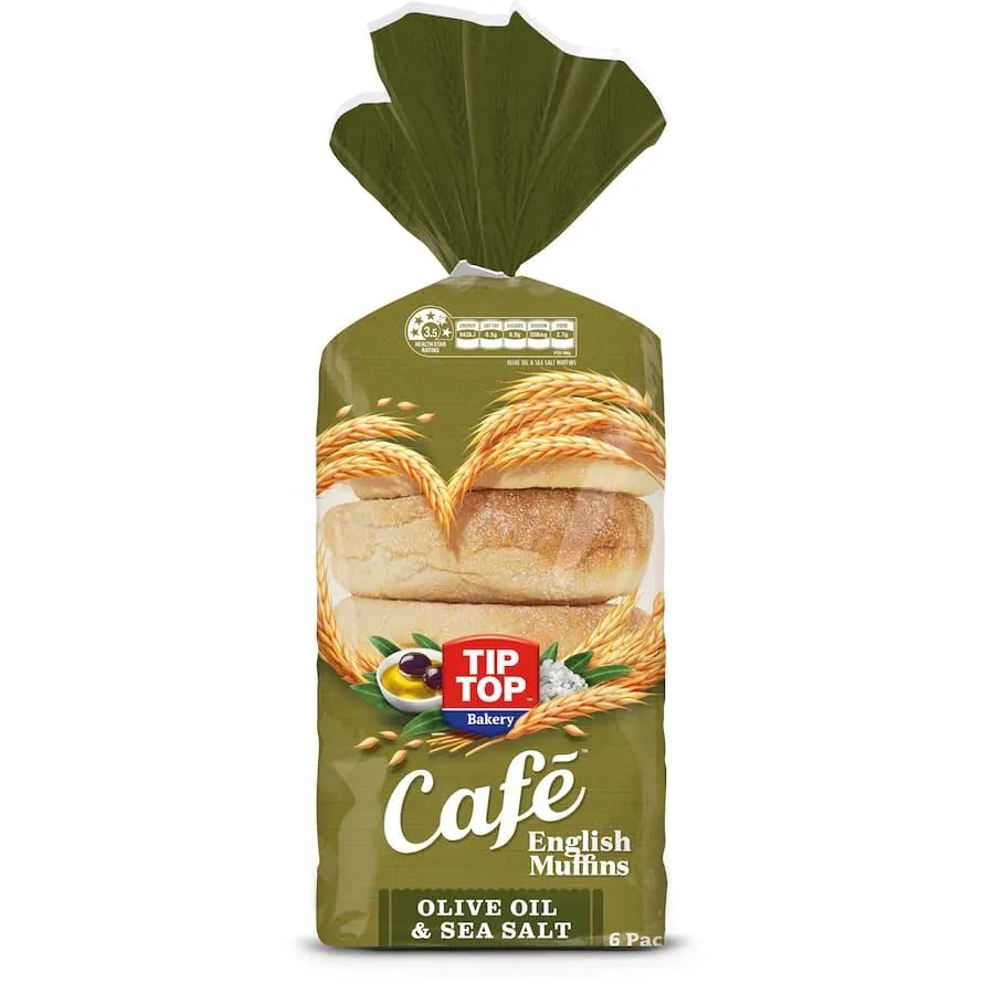 Tip Top English Muffins Olive Oil & Sea Salt