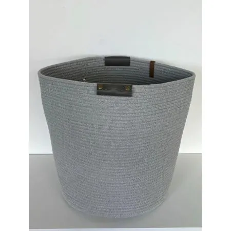 Large Round Grey Cotton Basket