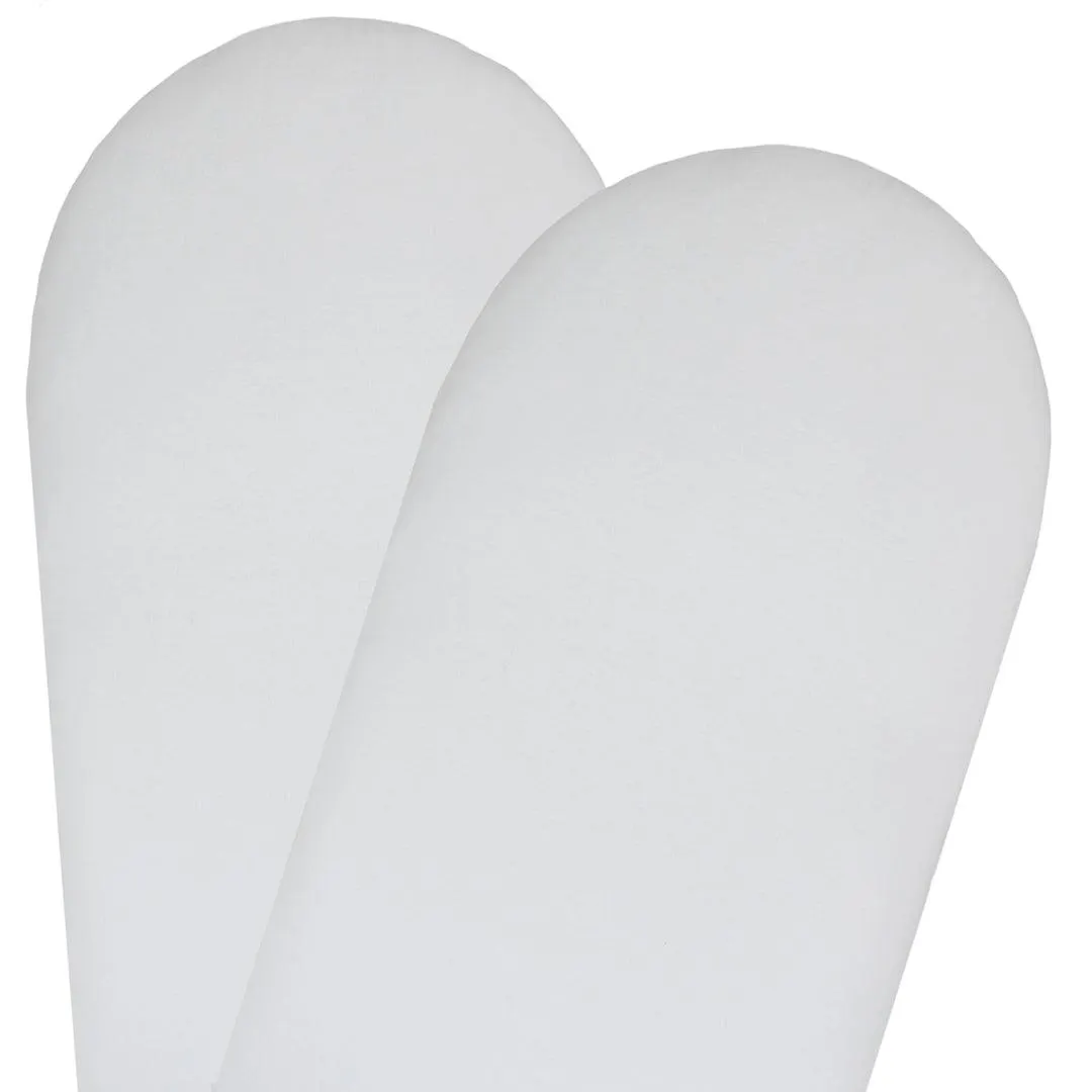 Living Textiles White Jersey Moses/Pram Fitted Sheet 2pk