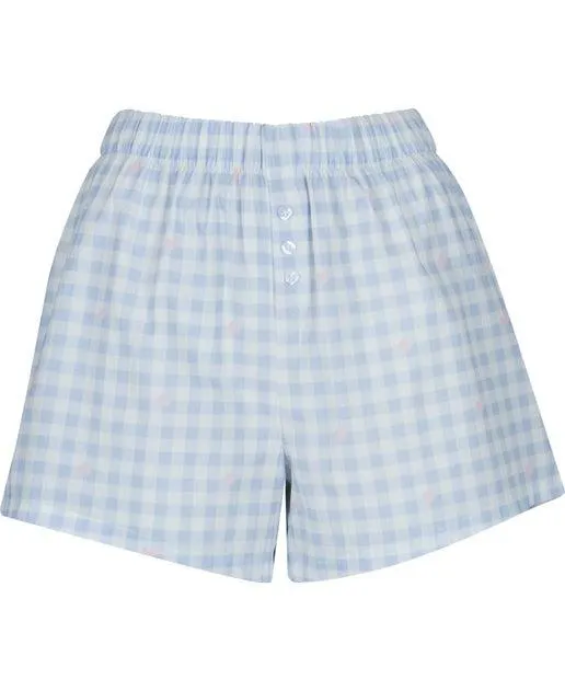 Women's Poplin Boxer Shorts