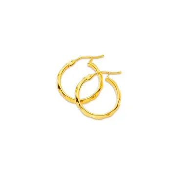 9ct 15mm Twist Hoops