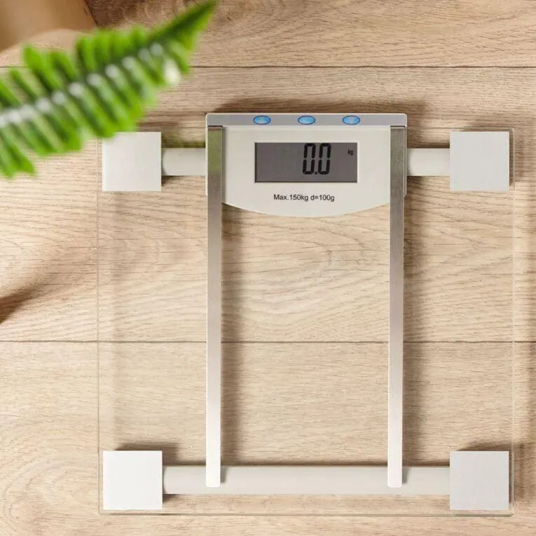 Living & Co Bathroom Scale Digital Body Fat Clear 28cm